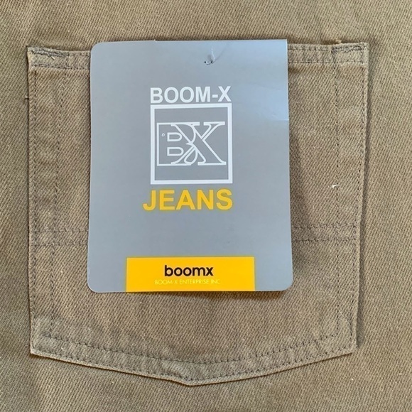 Boom-X Vintage Thick Khaki Tan Jeans Size 2XL X 20 - Picture 4 of 15